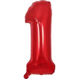 Best Parti Folyo Balon Kırmızı 1 Rakamı 40 Inç 100 cm