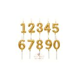 BEST PARTİ Gold Renk Doğum Günü Rakam Pasta Mumu