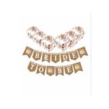 Best Parti Rose Gold Konfetili Şeffaf Balon Bride To Be Kraft Çiçekli Banner Yazı