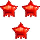 Best Parti Sevgililer Günü Kırmızı Folyo Yıldız Balon 45 cm 3 Adet