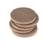 Best Pet Supplies Aktif Oyun için Scratch and Spin Kedi Scratcher Yedek Pedleri, Doğal Geri Dönüştürülmüş Oluklu Mukavva, Davranışları Destekler, Stresi Azaltır - 5 Adet