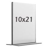 Best Reklam 10x21 cm T Tipi Dikey Şeffaf Pleksi Föylük Menü Broşür Etiketlik Fiyatlık Fotoğraflık Masaüstü Stand Sehpa Sunum