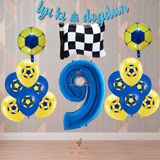 Best Sarı-Lacivert Futbol TaraftarTemalı Doğum Günü Parti Seti Yaş-9