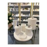 best side Dekoratif Mermer Banyo Seti Takımı 7 Li Buyuk Disko Top Pirinç Detaylı Tasarım Set