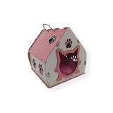 BEST TASARIM ATÖLYESİ Ahşap Yetişkin Kedi Evi Pembe