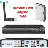 Besta 4 Kanal 5mp Hibrit Kayıt Cihazı – Wi-Fi + 320GB Hdd, H.265+, Insan/araç/yüz Algılama, Xmeye Uygulaması ile Canlı Izleme
