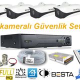 Besta KD-104 4 Dış Mekan Kameralı Her Şey Dahil Güvenlik Kamera Seti