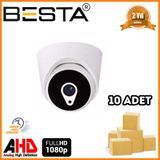 Besta KD-1226 2 MP 1080P 6 Atom Led Dome AHD 10 Adet Koli Güvenlik Kamerası