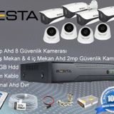 Besta KD-128 4 Dış Mekan 4 İç Mekan Kameralı Herşey Dahil Güvenlik Kamera Seti