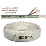 Besta KD-1388 250 mt 2+1 0.50 CCTV Kamera Kablosu