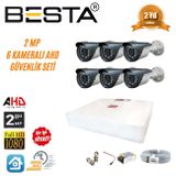 Besta KD-1556 2 MP AHD 1080P Gece Görüşlü 6 Kameralı Güvenlik Sistemi