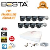 Besta KD-1558 2 MP AHD 1080P Gece Görüşlü 8 Kameralı Güvenlik Sistemi