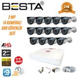 Besta KD-1564 2 MP AHD 1080P Gece Görüşlü 14 Kameralı Güvenlik Sistemi
