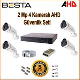 Besta KD-1814 2MP AHD 1080P Gece Görüşlü 4 Kameralı Güvenlik Sistemi