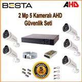 Besta KD-1815 2MP AHD 1080P Gece Görüşlü 5 Kameralı Güvenlik Sistemi