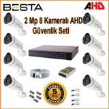 Besta KD-1818 2 MP AHD 1080P Gece Görüşlü 8 Kameralı Güvenlik Sistemi