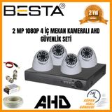 Besta KD-1825 2 MP AHD 1080P Gece Görüşlü 4 Kameralı Dome Güvenlik Sistemi