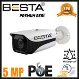 Besta KD-1907 Premium Seri 5 MP 1440P 4 Mega Big Led Ip Poe Bullet Güvenlik Kamerası