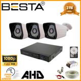 Besta KD-2123 2MP Ahd 1080P 3 Kameralı Güvenlik Seti
