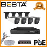 Besta KD-2744 5 MP 1440P 4 Dış Mekan Kameralı Ip Poe Güvenlik Seti