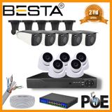 Besta KD-2749 5 MP 5 İç Mekan 5 Dış Mekan Kameralı Ip Poe Güvenlik Seti