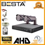 Besta KD-3032 2 MP 1080P 2 Kameralı Harddisk Dahil AHD Güvenlik Seti