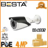 Besta KD-4819 4 MP 42 Led Ip Poe Bullet 10 Adet Koli Güvenlik Kamerası