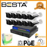 Besta KD-8010 5 MP 1440P 10 Dış Mekan Kameralı Ip Poe Güvenlik Seti