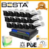Besta KD-8015 5 MP 1440P 15 Dış Mekan Kameralı Ip Poe Güvenlik Seti