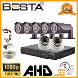 Besta KD-8807 2MP Ahd 1080P 5 Dış 2 İç kameralı Kameralı Güvenlik Seti