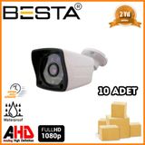 Besta KD-9138 2 MP 1080P 6 Atom Led Bullet AHD 10 Adet Koli Güvenlik Kamerası