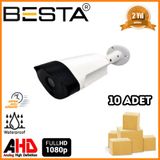 Besta KD-9320 2 MP 1080P 6 Atom Led Bullet AHD 10 Adet Koli Güvenlik Kamerası