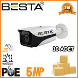 Besta KD-9570 5 MP 4 Big Led Ip Poe Bullet 10 Adet Koli Güvenlik Kamerası