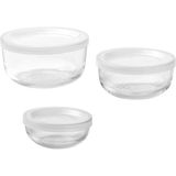 Bestamma Cam Saklama Kabı Seti - 3 Lü Set - Yuvarlak