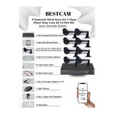 Bestcam 8 Kameralı Metal Kasa Set 5 Mega Piksel Sony Lensli 4K Ultra Hd Gece Görüşlü Sistem 500 GB Hard Disk