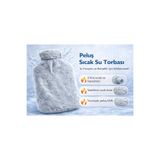 Bestchoice Sıcak Su Torbası Peluş Kılıflı 2 Litre Gri