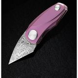 Bestech Knives BESTECH TULIP BT1913H Titanyum Sap Damascus Çelik Mini Çakı ( Damasteel )