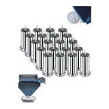 Bestekar 15 cm Baza Ayağı Koltuk Ayağı Kanepe Ayağı M8 Civatalı (Kalın Diş) (20 Adet) 15CM-BAZA-AYAĞI-20li