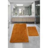 Bestekar LunaSoft Hardal Büyük Boy Kaymaz Emici Yumuşak Makinede Yıkanabilir İkili Modern Banyo Paspas Takımı