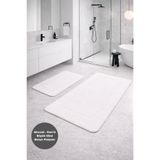 Bestekar Serenza Krem Büyük Ebat Banyo Paspası 2’li Set 80x140 & 50x70 Kaymaz Taban