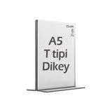 Bestekran A5 T Tipi 15x21 Dikey Föylük Menü Şeffaf Pleksi Fiyat Listesi Etiketli Broşürlü Fotoğraflı
