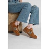 Bestello Bağcıklı Kauçuk Taban Sneaker 101-GUMK-01 Kadın Ayakkabı - Taba Süet