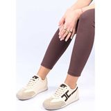 Bestello Bağcıklı Termo Taban Hakiki Deri Sneaker 338-7054 Kadın Ayakkabı - Bej