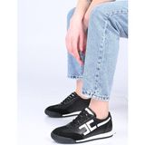 Bestello Bağcıklı Termo Taban Hakiki Deri Sneaker 338-7054 Kadın Ayakkabı - Siyah