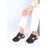 Bestello Bağcıklı Termo Taban Hakiki Deri Sneaker 338-7108 Kadın Ayakkabı - Kahve