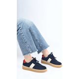 Bestello Bağcıklı Termo Taban Hakiki Deri Sneaker 345-1428 Kadın Ayakkabı - Lacivert