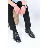 Bestello Bağcıksız Kösele Taban Hakiki Piton Deri Klasik Ayakkabı 333-28705 Erkek Ayakkabı - Siyah