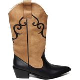 Bestello Bağcıksız Neolit Taban Western Bot 281-277 Kadın Bot - Siyah - Tarçın