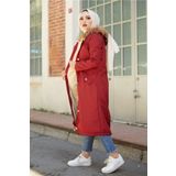 Bestenur 2401 Bordo İçi Kürklü Mont