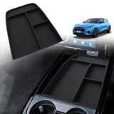 BestEvMod AOSKonology Mustang Mach E Kablosuz Şarj Aleti Merkezi Konsol Düzenleyici, Mobil Kablosuz Şarj Tepsisi, Mach E 2021-2023 için Orta Konsol Saklama Kutusu İç Aksesuarları (Siyah)